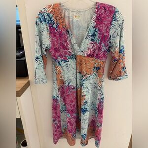 Spunkwear abstract printed dress